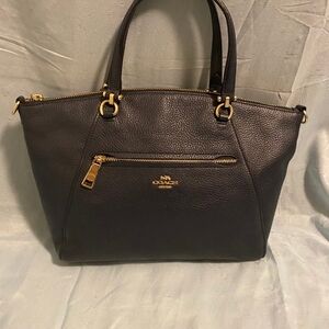 Coach Navy Blue Leather Tote Bag